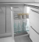 Inoxa Карго, висувна корзина для пляшок та зберігання, 2 рівні, направляючі Salice (частковий висув, перехресне кріплення), серія Quadro 2102SY